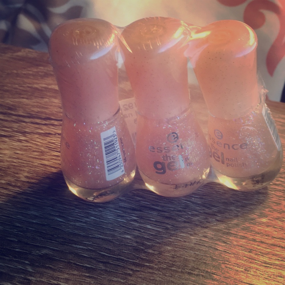 3 pack sparkling glitter essence nail polish